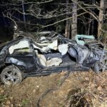 30.12.2022. Śmiertelny wypadek w pobliżu Rudy Malenieckiej / Fot. OSP KSRG Ruda Maleniecka - Facebook