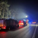 30.12.2022. Śmiertelny wypadek w pobliżu Rudy Malenieckiej / Fot. OSP KSRG Ruda Maleniecka - Facebook