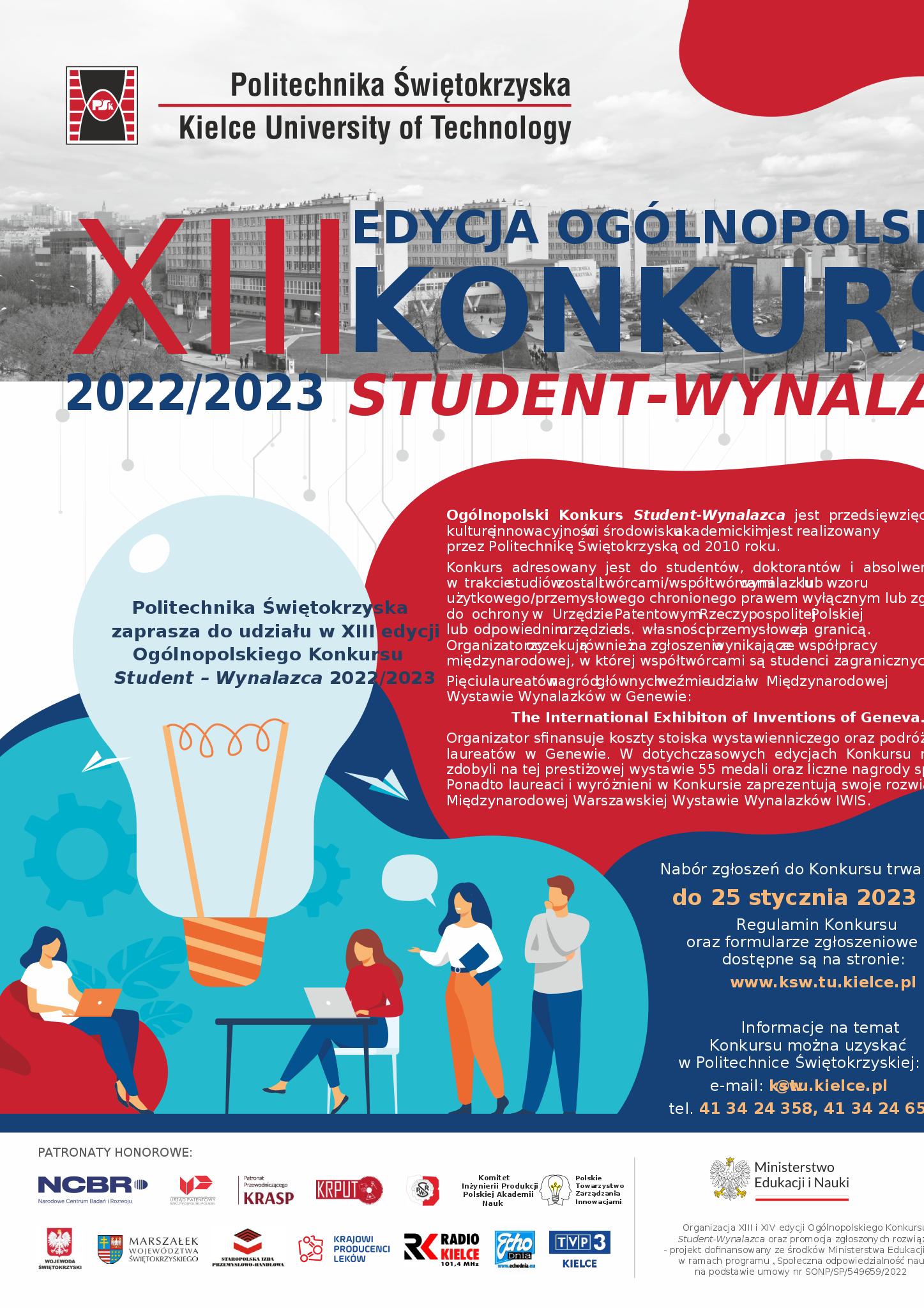 XIII edycja ogólnopolskiego konkursu Student-Wynalazca - Radio Kielce