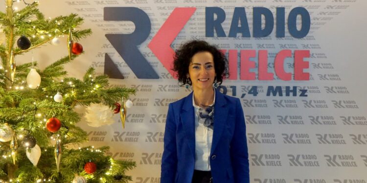 18.12.2022. Radio Kielce. Spodziewany Gość. Na zdjęciu: Lucyna Gozdek / Fot. Piotr Kwaśniewski - Radio Kielce
