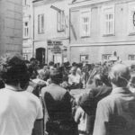 01.05.1982. Kielce. Tzw. kontrpochód / źródło: Instytut Pamięci Narodowej