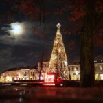Choinka na kieleckim Rynku znów świeci. Pytanie na jak długo? - Radio Kielce 07.12.2022. Kielce. Choinka na Rynku / Fot. Wiktor Taszłow - Radio Kielce