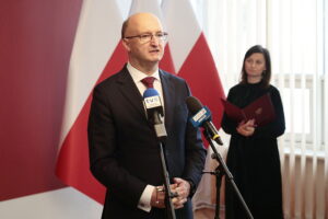 12.12.2022. Kielce. Spotkanie opłatkowe u wojewody. Na zdjęciu: Piotr Wawrzyk - wiceminister spraw zagranicznych / Fot. Wiktor Taszłow – Radio Kielce