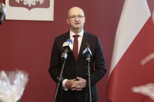 12.12.2022. Kielce. Spotkanie opłatkowe u wojewody. Na zdjęciu: Piotr Wawrzyk - wiceminister spraw zagranicznych / Fot. Wiktor Taszłow – Radio Kielce