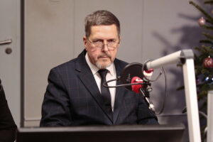 12.12.2022. Radio Kielce. Studio Polityczne. Na zdjęciu Jarosław Karyś - Prawo i Sprawiedliwość. / Fot. Wiktor Taszłow - Radio Kielce