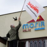 Kielce. Akcja protestacyjna pracowników MOSiR / Fot. Wiktor Taszłow - Radio Kielce