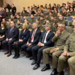 08.12.2022. Kielce, Politechnika Świętokrzyska. Spotkanie z Marcinem Ociepą - wiceminister obrony narodowej. / Fot. Michał Kita - Radio Kielce.