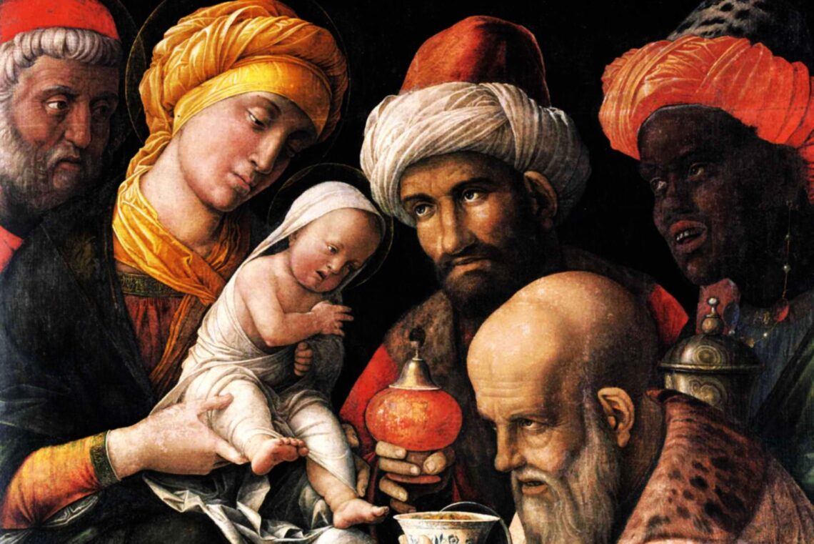 Pokłon Trzech Króli, obraz Andrea Mantegna / źródło: parafiacudzynowice.pl