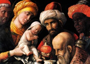 Pokłon Trzech Króli, obraz Andrea Mantegna / źródło: parafiacudzynowice.pl