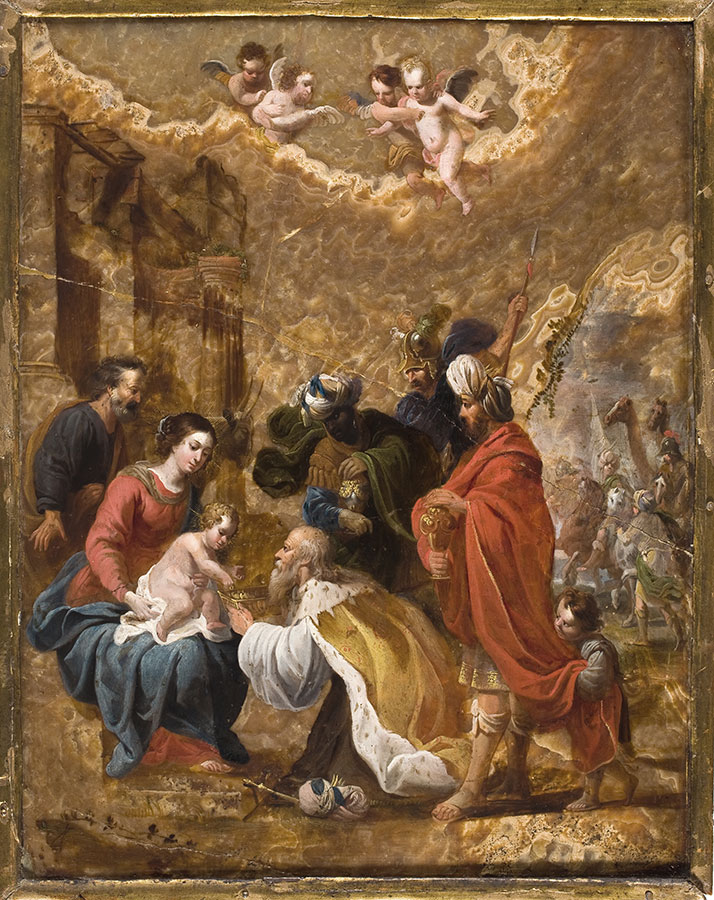 Pokłon Trzech Króli, obraz Davida Teniersa starszego / źródło: mnwr.pl