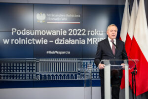 Wicepremier Henryk Kowalczyk podsumowuje działania ministerstwa w 2022 r. / Fot. MRiRW