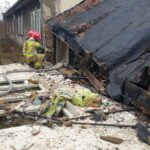 25.11.2022. Bliżyn. Wybuch gazu / Straż Pożarna