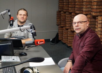 16.01.2023. Kielce. Punkty Widzenia. Na zdjęciu: (od lewej): Maciej Urban - CK Sport, Rafał Szymczyk - Radio Kielce / Fot. Kamil Król- Radio Kielce