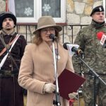 22.01.2023. Wąchock. Obchody 160. rocznicy wybuchu Powstania Styczniowego. Na zdjęciu: poseł Agata Wojtyszek / Fot. Anna Głąb - Radio Kielce