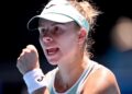 23.01.2023. Autralian Open. Magda Linette po meczu z Caroline Garcia / Fot. JAMES ROSS - EPA. AUSTRALIA AND NEW ZEALAND OUT. Dostawca: PAP/EPA