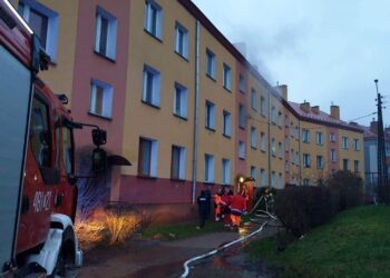 18.01.2023. Skarżysko-Kamienna. Pożar / Fot. KP PSP Skarżysko-Kamienna