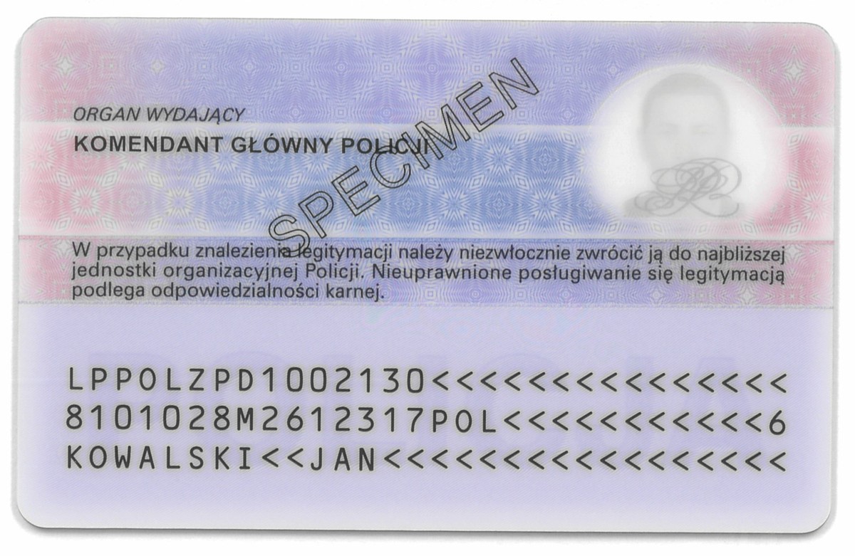 Wzór legitymacji służbowej policjanta obowiązujący w latach 2023 - 2026 / Fot. świętokrzyska policja