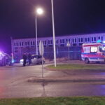 02.01.2023. Kielce. Rondo przy ulicy Radiowej. Zdarzenie drogowe. / Fot. Marcin Marszałek - Radio Kielce.