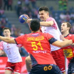 18.01.2023. Kraków. MŚ piłkarzy ręcznych. Mecz Hiszpania - Polska. / Fot. Łukasz Gągulski - PAP