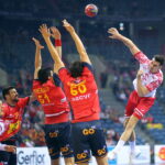 18.01.2023. Kraków. MŚ piłkarzy ręcznych. Mecz Hiszpania - Polska. / Fot. Łukasz Gągulski - PAP