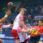 18.01.2023. Kraków. MŚ piłkarzy ręcznych. Mecz Hiszpania - Polska. / Fot. Łukasz Gągulski - PAP