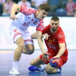 20.01.203. Kraków, MŚ piłkarzy ręcznych. Mecz Czarnogóra - Polska. / Łukasz Gągulski - PAP