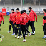 24.01.2023. Kielce. Trening Korony Kielce przed meczem 18. kolejki ekstraklasy z Legią Warszawa, który odbędzie się w niedzielę (29 stycznia) w Warszawie / Fot. PAP - Piotr Polak