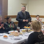 07.01.2023. Gorzyczany. Wspólny opłatek. Na zdjęciu poseł Andrzej Kryj. / Fot. Grażyna Szlęzak - Radio Kielce