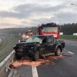 11.01.2023. Skarżysko-Kamienna. Trasa S7. Wypadek / Fot. PSP Skarżysko-Kamienna