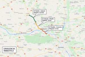 Budowa drogi S7 Płońsk - Czosnów / źródło: GDDKiA