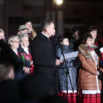 26.01.2023. Bodzentyn. Wizyta prezydenta RP Andrzeja Dudy. Na zdjęciu (przemawia); Dariusz Skiba - burmistrz Bodzentyna. / Fot. Wiktor Taszłow - Radio Kielce