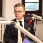 02.01.2022. Radio Kielce. Studio Polityczne. Na zdjęciu: Rafał Kasprzyk - Polska 2050. / Fot. Wiktor Taszłow - Radio Kielce