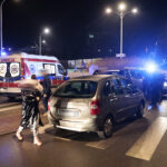 02.01.2023. Kielce. Rondo przy ul. Radiowej. Zdarzenie drogowe. / Fot. Wiktor Taszłow - Radio Kielce.