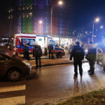 02.01.2023. Kielce. Rondo przy ul. Radiowej. Zdarzenie drogowe. / Fot. Wiktor Taszłow - Radio Kielce.