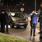 02.01.2023. Kielce. Rondo przy ul. Radiowej. Zdarzenie drogowe. / Fot. Wiktor Taszłow - Radio Kielce.