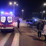 02.01.2023. Kielce. Rondo przy ul. Radiowej. Zdarzenie drogowe. / Fot. Wiktor Taszłow - Radio Kielce.