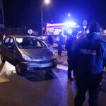 02.01.2023. Kielce. Rondo przy ul. Radiowej. Zdarzenie drogowe. / Fot. Wiktor Taszłow - Radio Kielce.