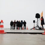 30.01.2023. Piórków. Konferencja prasowa dotycząca budowy obwodnicy Opatowa / Fot. Wiktor Taszłow – Radio Kielce