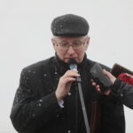 30.01.2023. Piórków. Konferencja prasowa dotycząca budowy obwodnicy Opatowa. Na zdjęciu Krzysztof Strzelczyk – dyrektor GDDKiA Kielce / Fot. Wiktor Taszłow – Radio Kielce