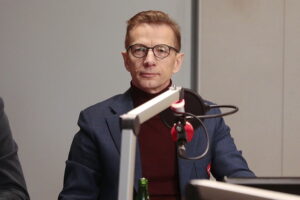 30.01.2023. Radio Kielce. Studio Polityczne. Na zdjęciu: Rafał Kasprzyk - Polska 2050 / Fot. Wiktor Taszłow - Radio Kielce