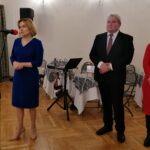 20.01.2023. Busko-Zdrój. Spotkanie noworoczne. Na zdjęciu (przy mikrofonie): Anna Krupka - wiceminister sportu i turystyki. / Fot. Marta Gajda-Kruk - Radio Kielce