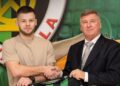 Adam Imiela w „Stalówce” - Radio Kielce Adam Imiela i Wiesław Siembida - prezes Stali Stalowa Wola / źródło: Stal Stalowa Wola