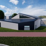 Wizualizacja hali sportowej przy Zespole Szkół Elektrycznych w Kielcach. / Fot. ZSE w Kielcach