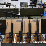 24.02.2023. Radom. Uroczystość podpisania umowy na dostawę karabinów wyborowych MSBS GROT 7,62 x 51 mm NATO oraz aneksu do umowy na dostarczenie kolejnej partii karabinków MSBS GROT dla Sił Zbrojnych RP / Fot. PAP - Piotr Polak