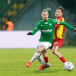 25.02.2023. Grodzisk Wielkopolski. Mecz PKO Ekstraklasy: Warta Poznań - Korona Kielce. / Fot. Jakub Kaczmarczyk - PAP