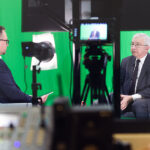 28.02.2023. Warszawa. Poseł Prawa i Sprawiedliwości Krzysztof Lipiec w siedzibie Polskiej Agencji Prasowej w Warszawie. Krzysztof Lipiec był gościem Studia PAP / Fot. - Rafał Guz