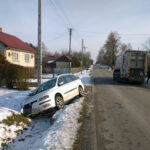 09.02.2023. Sztombergi. Wypadek / Fot. KPP w Staszowie