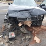 17.02.2023. Nowy Korczyn. Zderzenie dwóch aut / Fot. Policja