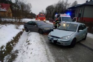 08.02.2023. Mucharzew. Wypadek / Fot. Policja