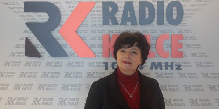 26.02.2023. Polonijne Radio Kielce. Na zdjęciu: Irina Ostrovska / Fot. Piotr Kwaśniewski - Radio Kielce